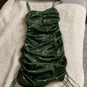 For Love and Lemons Silky Ruched Dress